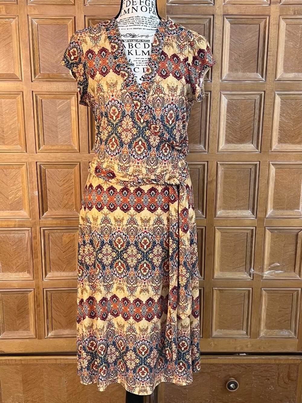 Olivia Matthews Wrap Dress Vintage Pattern and Colors